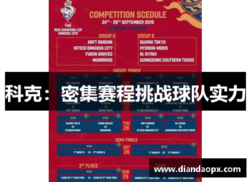 科克：密集赛程挑战球队实力